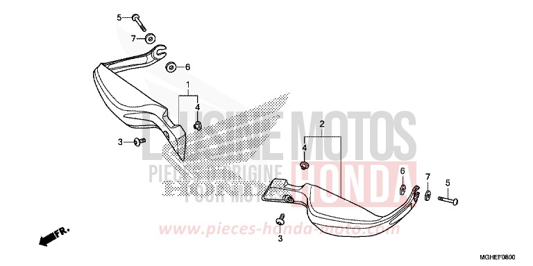 PROTEGE-DOIGTS de VFR1200X "Crosstourer" DCT PEARL COSMIC BLACK (NHA64) 2014